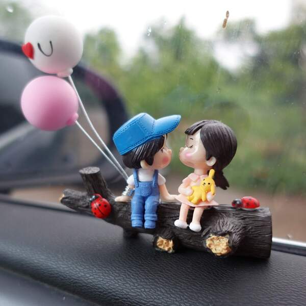 Balões de decoração de tocos de árvores para casais montados em veículos com cola