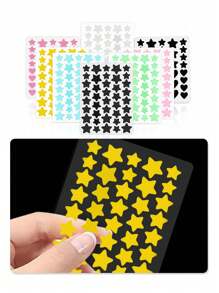 1920/1000/960/600/480/400/240/200/40 Pcs Of Facial Waterproof And Breathable Patches, With Cute Design Stickers, Fun Cartoon Stickers, Waterproof And Sweat Proof Mini Stickers Suitable For Gatherings, Offices, Halloween And Other Occasions. Festival Party Stickers, Heart-Shaped Stickers, Decorative Stickers (For Decorative Purposes Only, Not For Cosmetics)