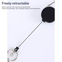 1pc Colorful Rhinestone Retractable ID Badge Reel, Adjustable Length, Hard Shell ID Card Holder Keychain Suitable For Metro Card, ID Card, Work Badge, Student ID, Exhibition Badge, Event Pass - Clay With Diamonds - View 6