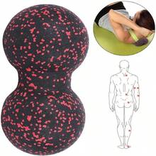 High Density Lightweight Yoga Fascia Peanut Ball For Muscle Relaxation Stretching Exercises(8cm*16cm)