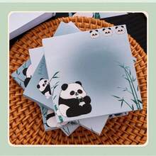 50pcs/Book Cute Panda Cartoon Sticky Notes, Decorative Reusable Memo Pad, 1 Book/2 Books Set,School Supplies,Back To School - Multicolor - View 11