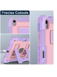 Military Industry Anti-Fall 1pc Large Stand Tablet Case Compatible With IPad Mini6 (2021) / Mini7 (2024), IPad 10.2 7th 8th 9th (2019/2020/2021), IPad 10th 10.9 (2022)/IPad(A16) 11" (2025), IPad Air4 10.9 (2020), IPad Air5 10.9 (2022), IPad Air 11" M2/M3 (2024/2025), With Pencil Slot