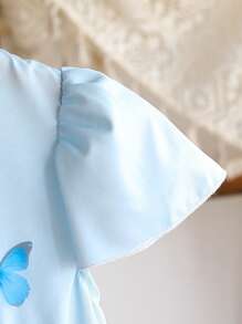 Vestido de moda estilo princesa degradado para niña pequeña, adecuado para primavera/verano