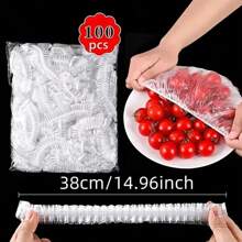 Sets de 100/300/500 cubiertas desechables para alimentos, película plástica de envoltura, bolsas de plástico PE, almacenamiento de alimentos de cocina, empaque de plástico para el hogar, seguro para alimentos