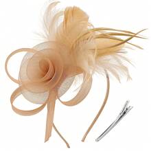 1 Pc Fascinator Hats Feather Flower Hair Clip Wedding Tea Party Kentucky Derby Headband For Girls And Women Fascinator Hat Halloween
