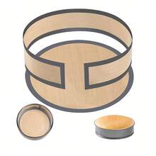 1pc/2pcs Silicone Baking Mat, Reusable Baking Paper Mat, 9" Spring-Tray Baking Sheet Protector, No-Sick, Easy-To-Clean Baking Sheet For Cookies, Macarons, Bread, Pastries - Multicolor - View 1