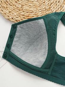 5 Peças Sutiãs Sem Arame Elegantes com Design Floral, Fechamento Frontal, Conforto e Respirabilidade para Mulheres