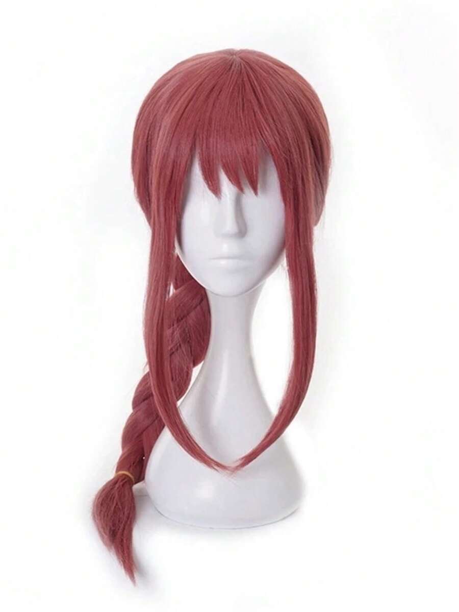 Demon Hunter Red Braided Wig Cosplay Long Hair Wig, Full Cap - Red - View 1