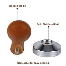 1PC Espresso Tamper, 51/53/58 Mm Stainless Steel Barista Espresso Tamper For Coffee Machine, Kitchen Tool Back To School - Multicolor - View 5