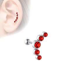 Edelstahl Ohrringe, Ohrknochennägel, modische Damen Strass Ohrringe, Piercing Schmuck Ohrringe