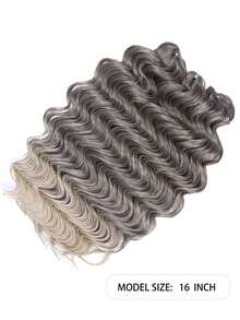 3 Pcs/Lot Crochet Hair Synthetic Water Wave Braiding Hair Extensions 16 Inch Black Brown Ombre Colour Fake Hair Deep Wave Curl Hair Heat Resistant Fiber - Multicolor - View 8