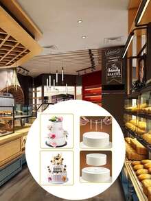 1 件多层蛋糕架，实用蛋糕展示架，圆形甜点架，适合婚礼和生日母亲节毕业典礼，非常适合婚礼和烘焙 - 厨房用具和配件，适用于家庭和厨房，由塑料制成 - 彩色 - 查看 4