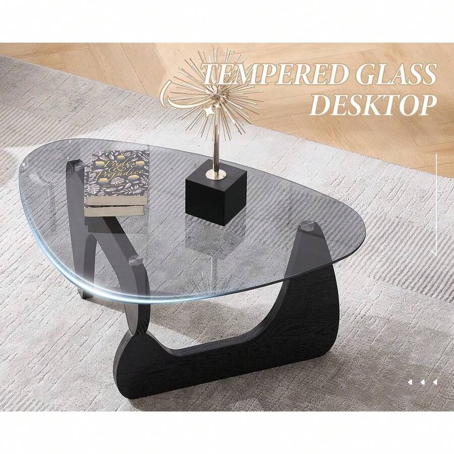 Triangular Glass Coffee Table For Living Room Modern Teatable Sofa Side ...