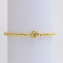 1pc Bubble Bead Alphabet Letter Bracelet 26 Letters A-Z Personalized Name Gift For Women, Chic Jewelry - Gold - View 19