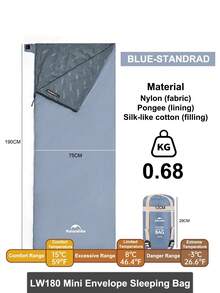 Naturehike LW180 Mini Envelope Sleeping Bag, Outdoor Camping Portable Linkable