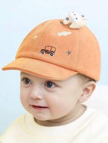 1pc Toddler 3D Airplane Soft Brim Hat, Suitable For Daily Wear, Spring/Autumn - Blue - View 11