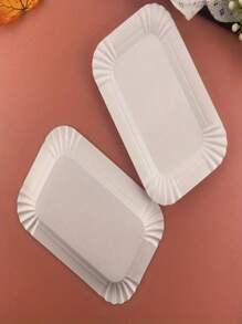40pcs Premium Disposable Cake Plates, Square Cake Paper Plates, Disposable Birthday Cake Plates, Disposable Tableware, Disposable Event Cake And Dessert Tasting Utensils, Used For Parties, Gatherings, Weddings, And Food Tasting Events, Perfect For Cake Shops, Family Gatherings, Pastry Shops, And Cafes