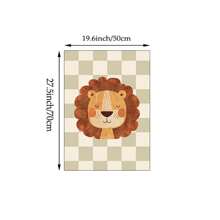 1/6 piezas Cuadros de arte de pared con animales, impresiones en lienzo de cocodrilo, león, elefante, jirafa, cebra, leopardo, lindos animales de dibujos animados, decoración para habitaciones de bebés, niños y salas de juegos sin marco