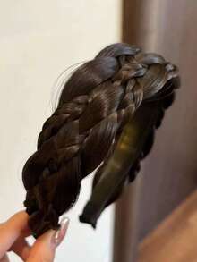 编织扭曲人造发头带，百搭优雅，适合外出、约会、居家佩戴