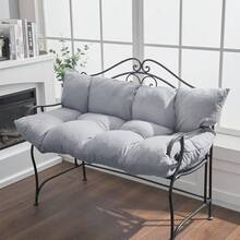 Living And Home Tufted Outdoor Bench Cushion - Weather-Resistant Rectangular Seat Pad In Light/Dark Grey (120cm Premium Comfort) - Light Grey - View 1