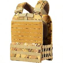 Weighted Vest For Men And Women With UltraDurable And Adjustable Straps Weight Vest For Cardio Walking Running Strength Training Body Building Calisthenics - TanCamo - View 2