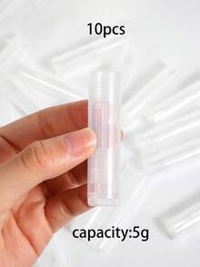 50/30/10/1pc 5g Rotating Lip Balm Tube, Empty Plastic Lip Gloss Lip Balm Container, Rotatable Deodorant Container, Suitable For DIY Homemade Lipstick, Lip Balm And Solid Perfume, Transparent, Cosmetics, Inexpensive, Room Decor, Vanity, Travel, Bedroom, Makeup Accessories, Cheap, Christmas Gift, Cosmetics, Makeup Tools, Bargain, Gift, Women Gift, Christmas Present - Multicolor - View 9