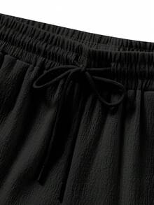 Men 2pcs Set Fashionable European Style Jacquard Brand Casual Loose Shirt & Pants Suit, Beach Resort Outfit For Couples, Suitable As Gift For Husband/Boyfriend, Cozy Outfits