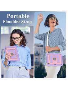 Military Industry Anti-Fall 1pc Large Stand Tablet Case Compatible With IPad Mini6 (2021) / Mini7 (2024), IPad 10.2 7th 8th 9th (2019/2020/2021), IPad 10th 10.9 (2022)/IPad(A16) 11" (2025), IPad Air4 10.9 (2020), IPad Air5 10.9 (2022), IPad Air 11" M2/M3 (2024/2025), With Pencil Slot