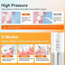 HYUNDAI Multi-Nozzle Water Flosser, Cordless Portable Oral Irrigator With 4 Heads And 3 Modes, Powerful Water Teeth Cleaner For Home Travel - Multicolor - View 5