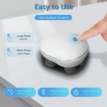 Masajeador eléctrico para el cabelludo, masajeador inalámbrico y portátil con 4 garras desmontables, 3 modos ajustables, vibración estimulante para la cabeza y relajación profunda, para usar en casa, la oficina y viajar