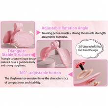 1 juego de entrenador de glúteos explosivo, entrenador de suelo pélvico de rehabilitación posparto, recortador de la parte interna del muslo, entrenamiento de escultura corporal, para entrenamiento de fuerza de cadera y piernas posparto, entrenamiento de resistencia y tensión de piernas. - Rosa - Ver 8