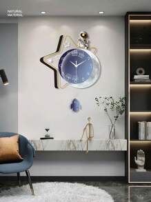 YZOK Reloj oscilante de cohete pequeño YZOK, a pilas, adecuado para decoración del hogar o regalos de cumpleaños para niños, reloj silencioso para dormitorio. Reloj de pared decorativo