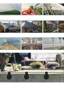 10/50/100pcs PP Sunshade Clip - Multi-Purpose Black Greenhouse Net Fixator, For Secure Waterproof Cloth Fastening And Outdoor Camping Equipment