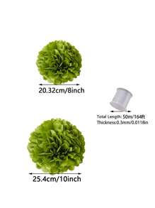 17pcs/16pcs Wedding Party Decor Paper Flower Balls, Khaki, Beige, Olive Green Paper Pom Poms, Birthday Party Background Decoration Balls, Suitable For Festivals, Anniversaries, Wedding, Valentine's Day Decorations Mother's Day Graduation