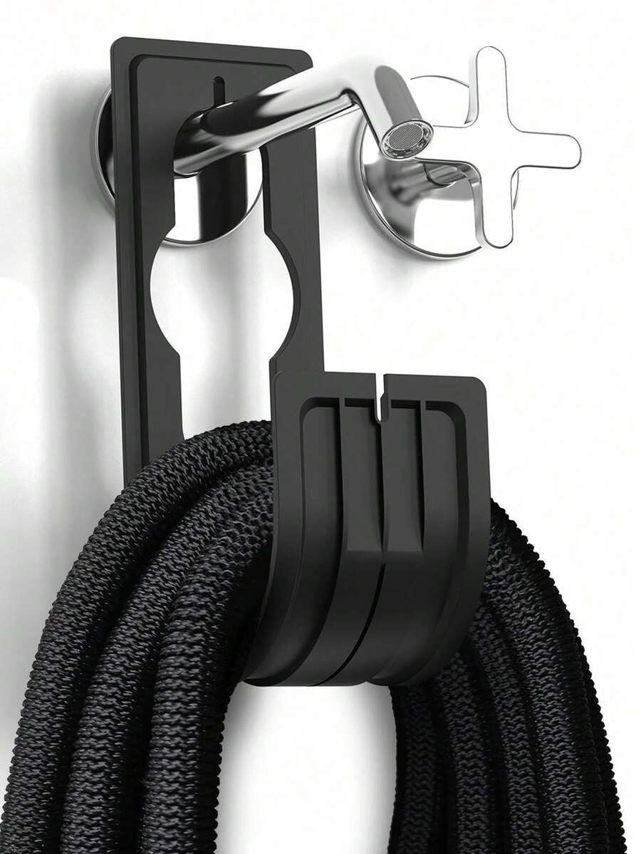 1pc Garden Water Hose Holder, Wall Mounted Tidy Hose Hanger Rack - Multicolor - View 1