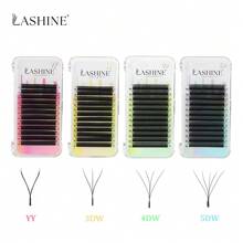 Lashine Lashine 12 Rows 0.07 C Curl 8-15mm Mix Lashes YY/3DW/4DW/5DW/6DW Shape Lashes Natural Soft Lash Tech Supplies Brazilian Eyelash Premade Volume Fan Lashes Extension