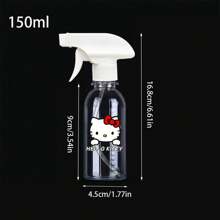 Sanrio 1pc Hello Kitty Portable Mist Sprayer - Fine Continuous Mist, Various Sizes Available, For Hairstyling, Plants, Cleaning, Hair & Skin Care, Reusable, Essential For Hairstyling | Transparent Bottle