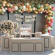 Juego de 128 piezas Arco corona decoración de fiestas Globos, combinado de 5/10 pulgadas, que incluye rosa retro, verde gris, blanco, color nude, dorado metálico, adecuado para cumpleaños, decoraciones de fiestas, ceremonias de graduación, compromisos, decoraciones de boda, fiestas de baby shower, fiestas de revelación de género, decoraciones de despedidas de soltero, decoraciones de fiestas campestres | Globos de látex de alta calidad