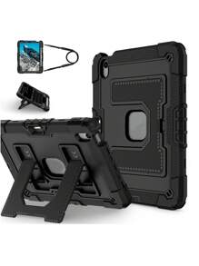 Military Industry Anti-Fall 1pc Large Stand Tablet Case Compatible With IPad Mini6 (2021) / Mini7 (2024), IPad 10.2 7th 8th 9th (2019/2020/2021), IPad 10th 10.9 (2022)/IPad(A16) 11" (2025), IPad Air4 10.9 (2020), IPad Air5 10.9 (2022), IPad Air 11" M2/M3 (2024/2025), With Pencil Slot