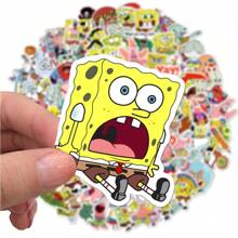 Nickelodeon 50 Stücke offiziell lizenzierte SpongeBob Schwammkopf Aufkleber, hochwertige Fans Eugene H. Krabbe Squidward Tentakel Aufkleber für Wasserflasche, Sandy Cheeks, Sheldon J. Plankton, wasserfeste DIY Aufkleber für Laptop, Handy, Skateboard und Geschenke für Mama, Papa, Großmutter, Großvater, Lehrer, Schwester, Bruder, Freund, lustige Valentinstags Geschenke