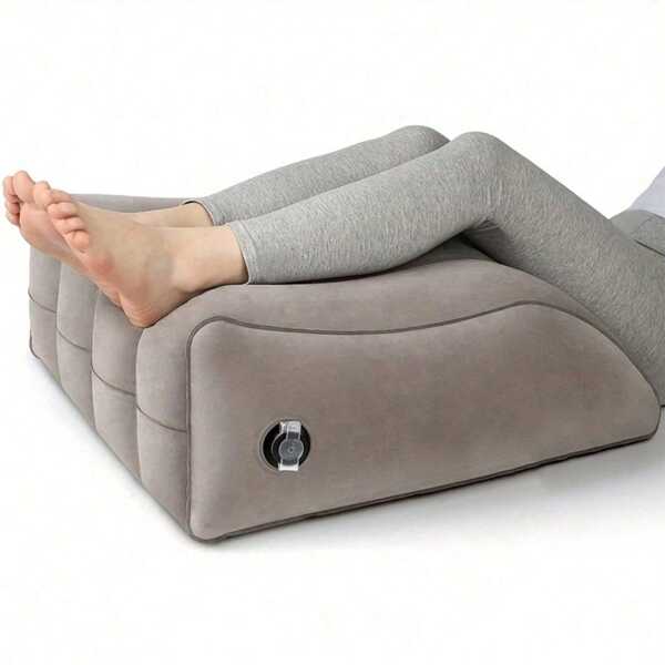 1/2pcs Inflatable Leg & Knee Relief Support Cushion - Wedge Pillow Gently Elevates Legs To Relax Muscles & Comfort Swelling