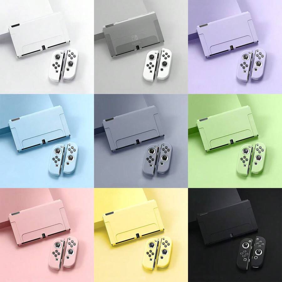 Switch OLED Protective Case, Matte TPU Soft Shell Separate Full-Coverage Switch OLED Protective Cover - Multicolor - View 1