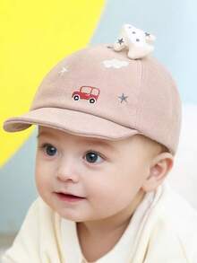 1pc Baby 3D Airplane Design Soft Brimmed Hat, Suitable For Everyday Wear, Spring/Autumn - Blue - View 5