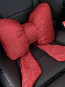 1pc Bowknot Ribbon Car Headrest Neck Pillow Creative Cotton And Breathable Comfortable Car Pillow Goddess Automotive Supplies
