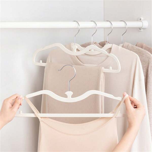 Clothes Hangers Space Saving 5pcs Soft Silicone Hangers No Marks Hangers For Wet Sweater Coat Hanger Storage