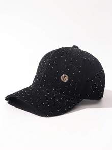 1pc Women's Letter Rhinestone Embroidered Baseball Cap, Fashionable Casual Versatile For Daily Wear - Multicolor - View 12