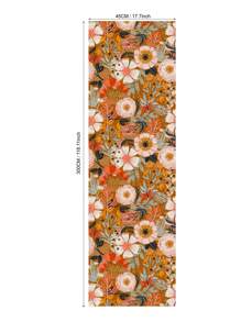 Daisy Flower Wall Mural Self Adhesive Removable Wallpaper Wildflower White/Orange/Yellow Floral With Butterflies Room Peel And Stick Wallpaper Wall Paper Wall Stickers Room Decor Wall Decor Wall Sticker