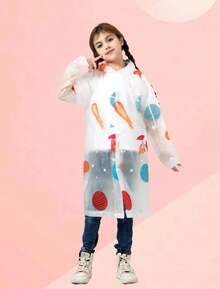 Impermeable de alta calidad para niña material resistente diseño elegante protección lluvia facilita movimiento colores surtidos cómoda y ligera para actividades escolares - Rojo - Ver 5