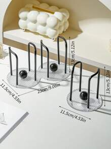 1pc Transparent Acrylic Disposable Cup Holder/Organizer