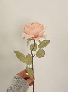 1/3pcs 19.7inch Long Stem Rose Artificial Flower, Burnt Rose, For DIY Flower Wall, Scene Layout, Living Room And Bedroom Vase Floral Art, Wedding, Party, Garden Decoration, Table Centerpiece, Home Decor,Room Decor,Bedroom Decor,Mother's Day Gifts, Birthday, Graduation Decoration, Back To School Season